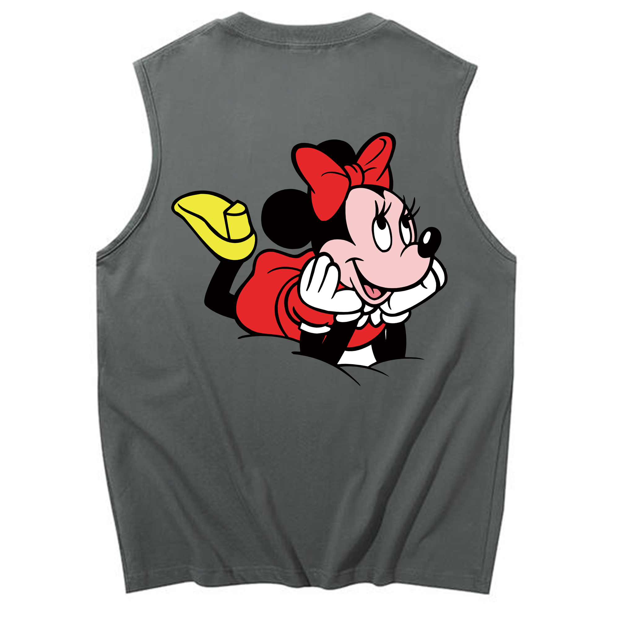 ミッキーマウス Mickey Mouse コットン100％タンクトップ（背面プリント）